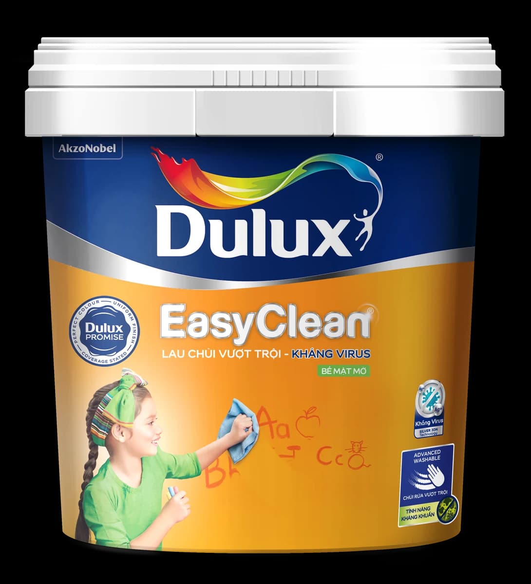 Dulux EasyClean Lau Chùi Vượt Trội Kháng Virus Mờ 99A 15L