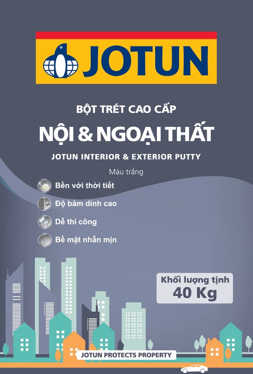 Jotun Interior & Exterior Putty Bột Trét Nội Ngoại Thất 40KG