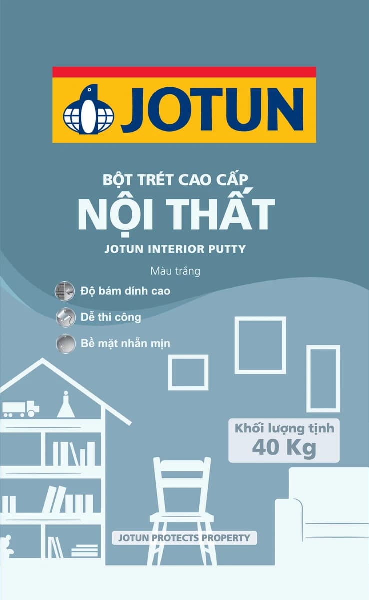 Jotun Interior Putty Bột Trét Nội Thất 40KG