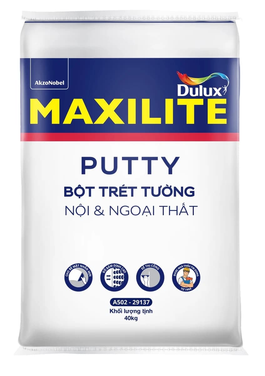 Maxilite Bột Trét Nội & Ngoại Thất A502 20KG