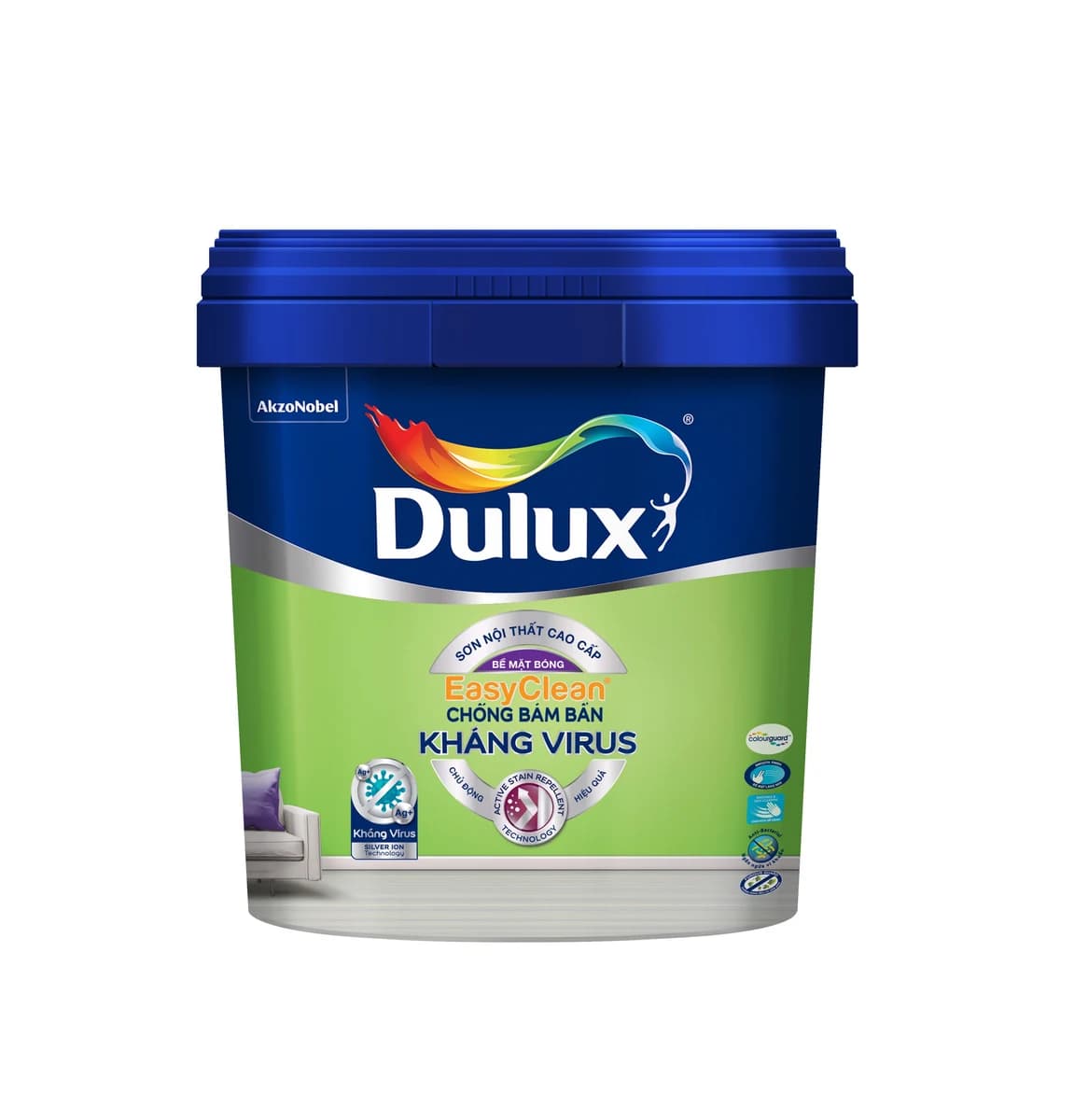 Dulux EasyClean Chống Bám Bẩn Kháng Virus Bóng E017B 5L