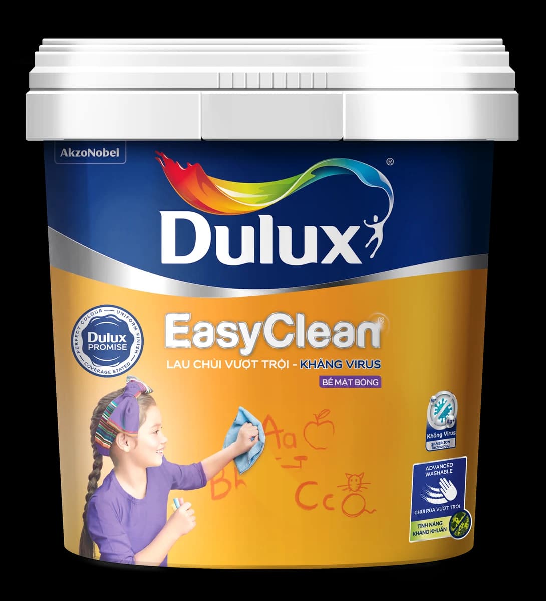 Dulux EasyClean Lau Chùi Vượt Trội Kháng Virus Bóng 99AB 15L